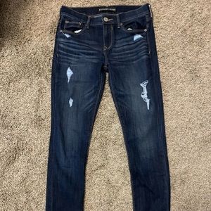 Express high rise dark washed jeans